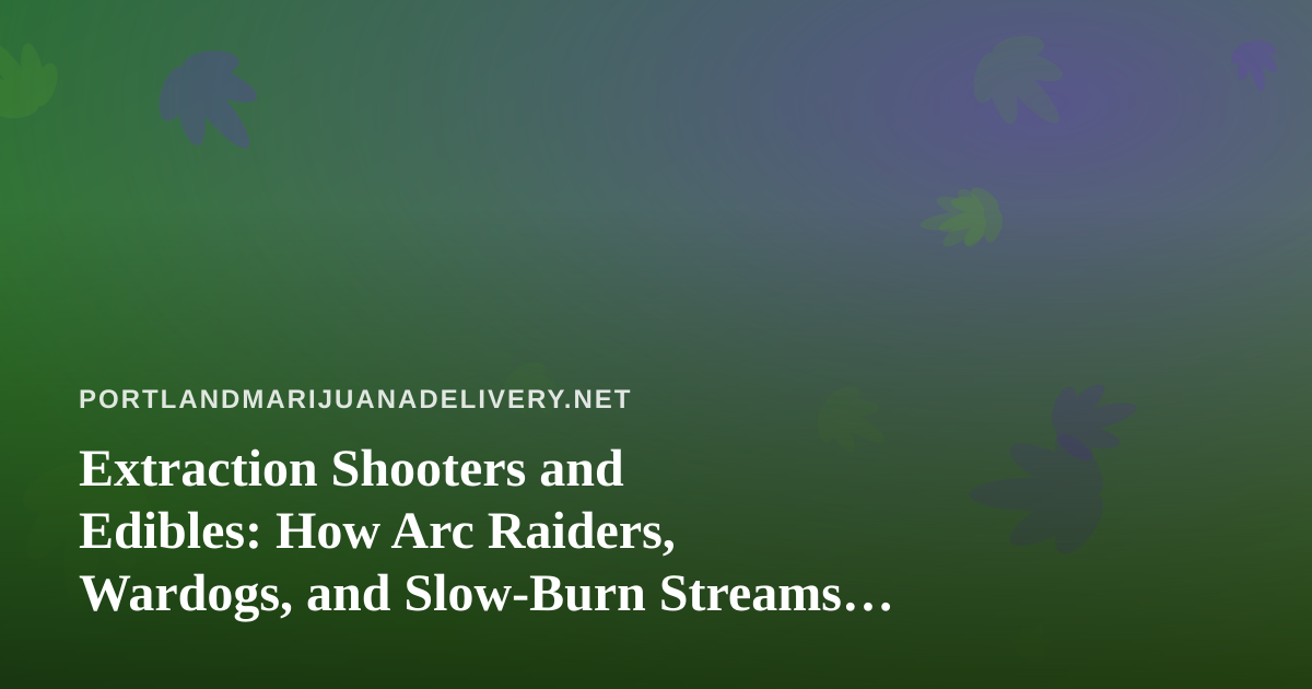 Extraction Shooters and Edibles: How Arc Raiders, Wardogs, and Slow-Burn Streams Pair With Cannabis Nights